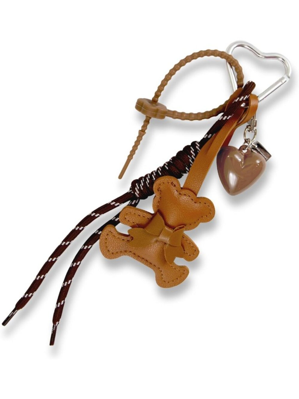 Cute Aesthetic Teddybear Keychain Charm - Adorable Bag Accessory for Purses